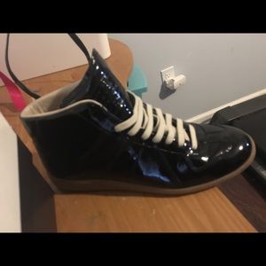 Patent leather sneakers
